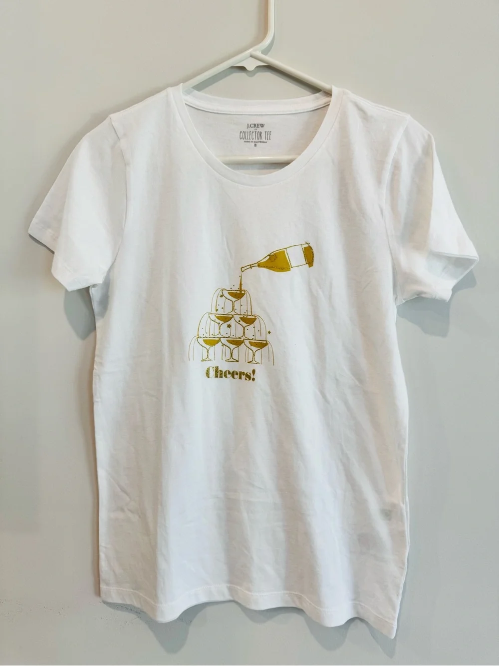 J.Crew NWT Champagne Pajama Set XS/S Cheers Glitter Cotton Bridal Party NYE